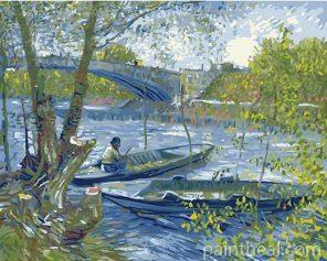 Fishing in Spring By Van Gogh – 5D Diamond Paintings Painting By Numbers Kits