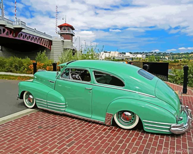 Green 48 Chevy Fleetline Car Painting By Numbers Kits