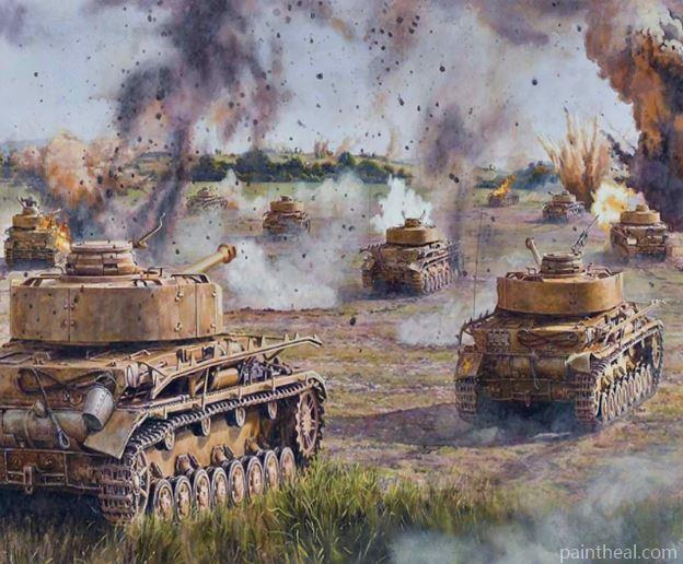 Panzer in War Military Painting By Numbers Kits