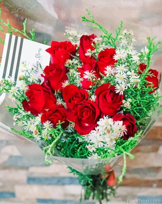 Red Roses Painting By Numbers Kits