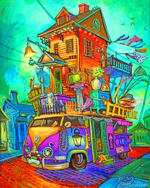 Aesthetic Volkswagen Colorful Painting By Numbers Kits