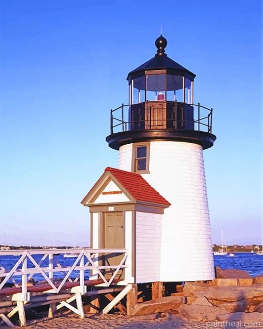 Brant Point Lighthouse Nantucket Painting By Numbers Kits
