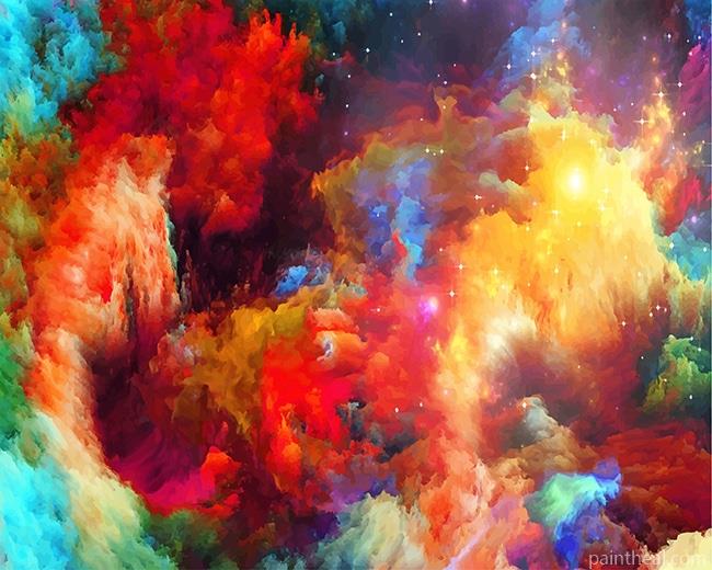 Colorful Space Nebula Painting By Numbers Kits