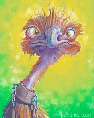 Ostrich Bird Art Painting By Numbers Kits