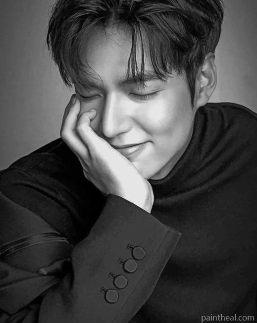 Lee Min Ho Black and White Painting By Numbers Kits