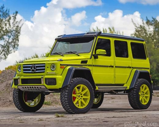 Green Mercedes Benz G Class Painting By Numbers Kits