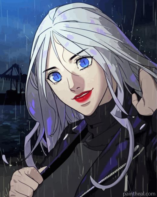 White Blood Under Rain Painting By Numbers Kits