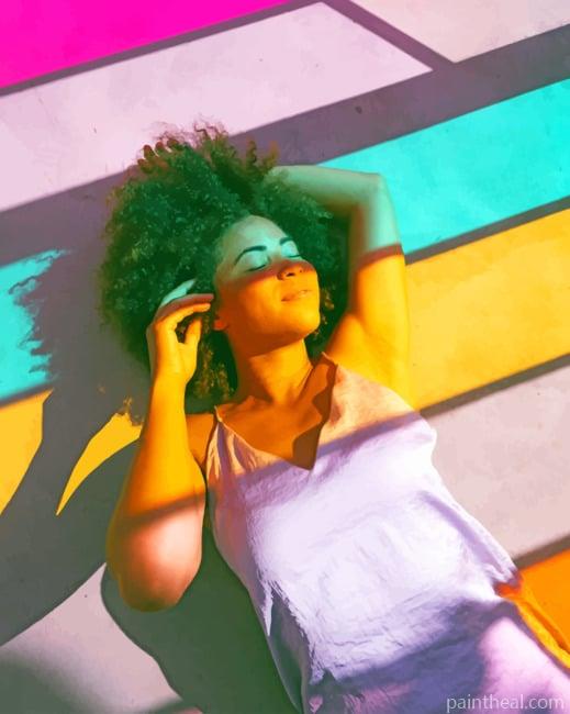Colorful Afro Girl Painting By Numbers Kits