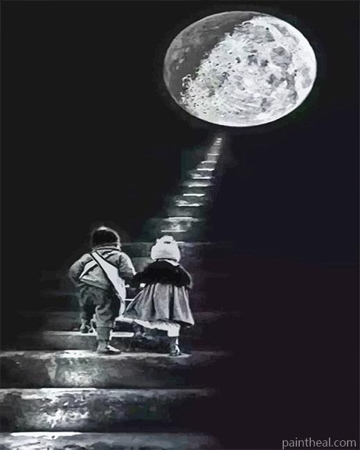 To The Moon And Never Back Painting By Numbers Kits