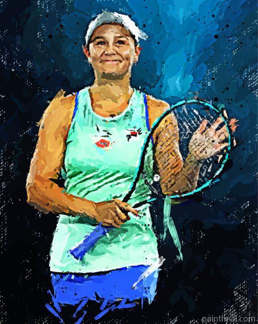 Ashleigh Barty Art Painting By Numbers Kits