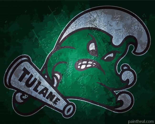Tulane Green Wave Logo Painting By Numbers Kits