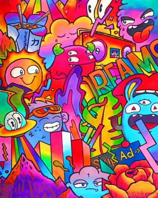 Trippy Art Painting By Numbers Kits