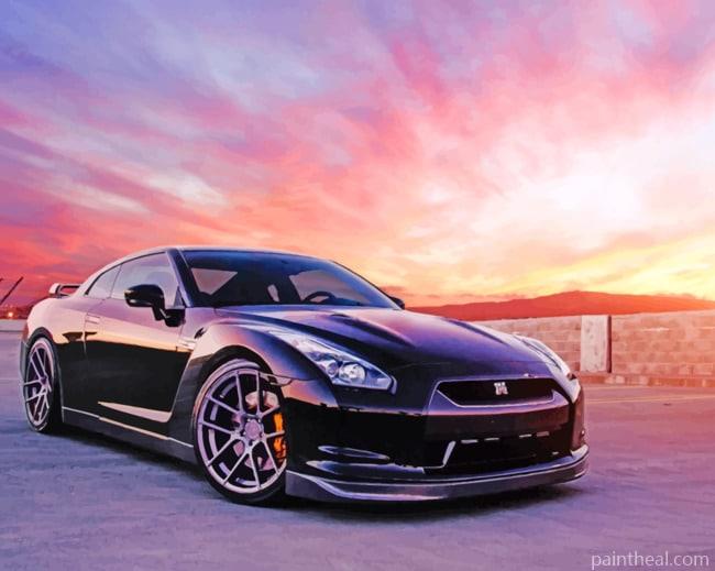 Black Nissan Painting By Numbers Kits