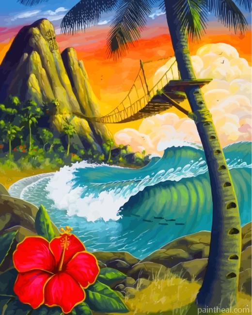 Hawaiian Tropical Island Painting By Numbers Kits