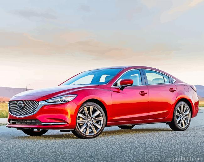 Red Mazda 6 Painting By Numbers Kits