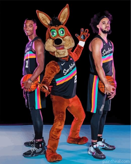 San Antonio Spurs Fiesta Jersey Painting By Numbers Kits