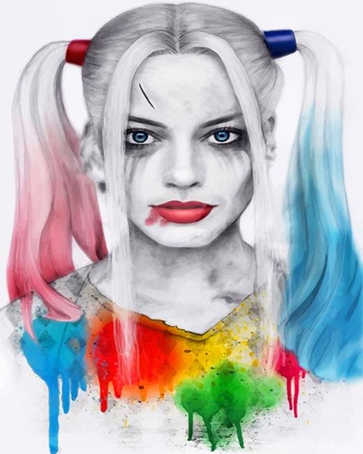 Colorful Harley Quinn Painting By Numbers Kits