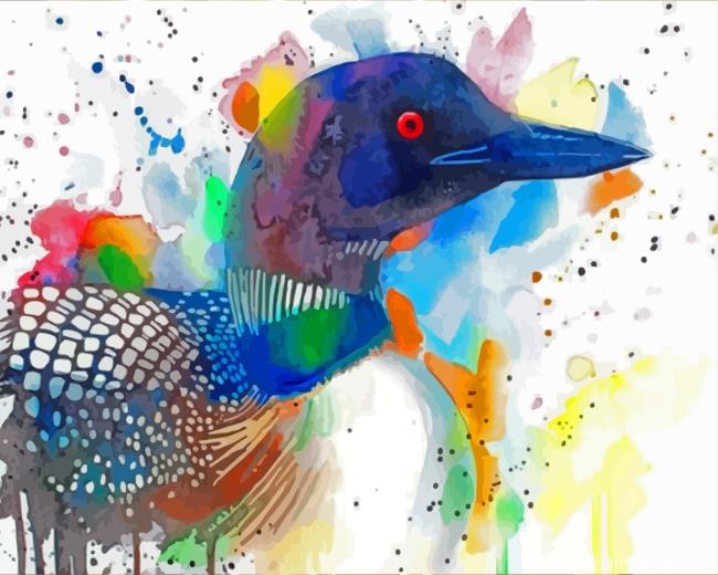 Colorful Loon Painting By Numbers Kits