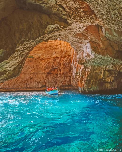 Blue Grotto Malta Painting By Numbers Kits