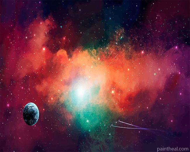 Space Colorful Nebula NEW Painting By Numbers Kits