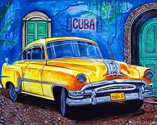 Yellow Car Painting By Numbers Kits