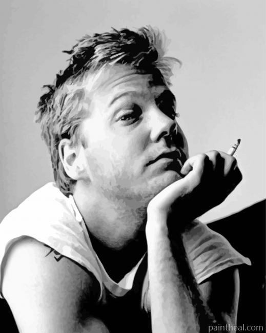 Black And White Kiefer Sutherland Painting By Numbers Kits