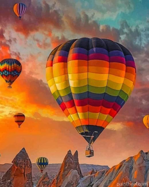 Colorful Air Balloons Painting By Numbers Kits