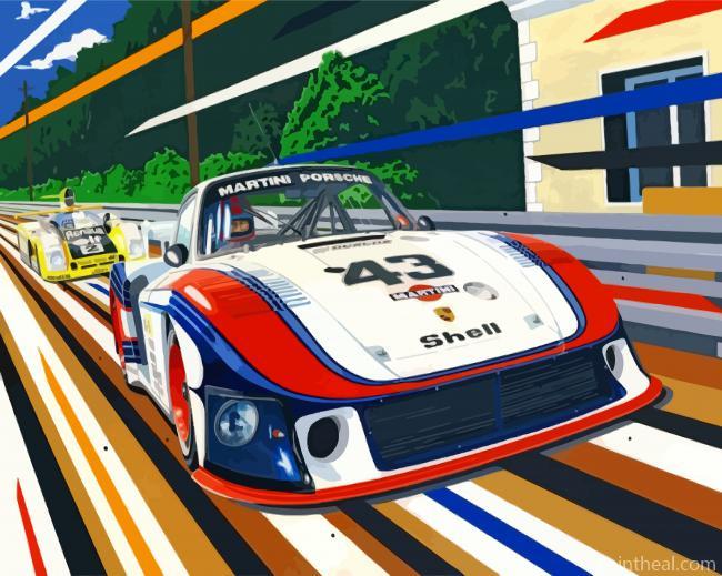 Porsche Martini Race Car Painting By Numbers Kits