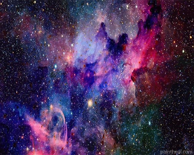 Colorful Galaxy Painting By Numbers Kits