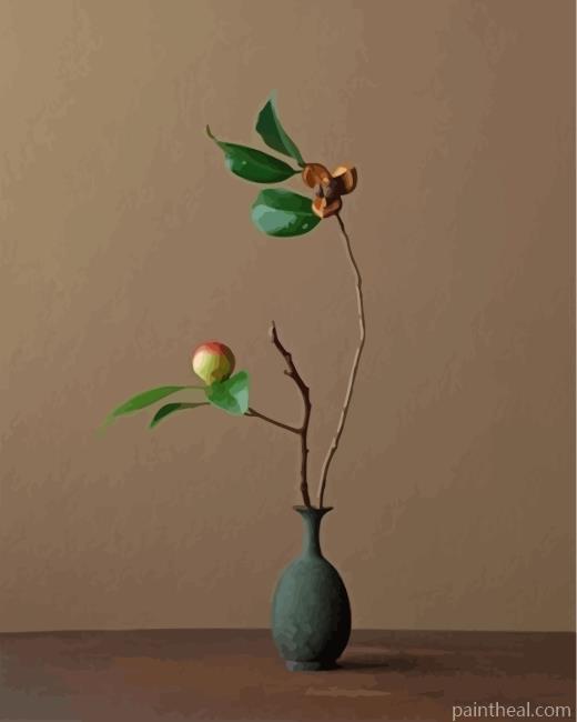 Camellia Ikebana Painting By Numbers Kits