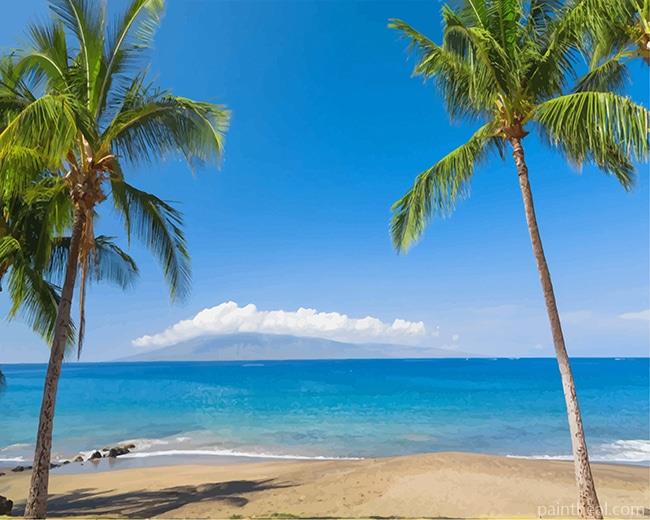 Tropics Coast Sea Palms Hawaii Painting By Numbers Kits