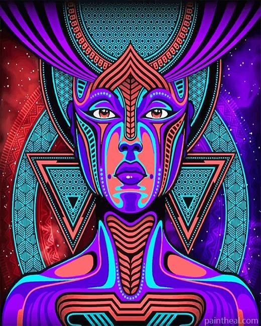 Colorful Woman Gala Patria Painting By Numbers Kits