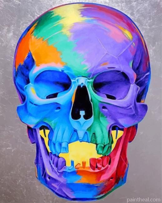 Colorful Skull Painting By Numbers Kits