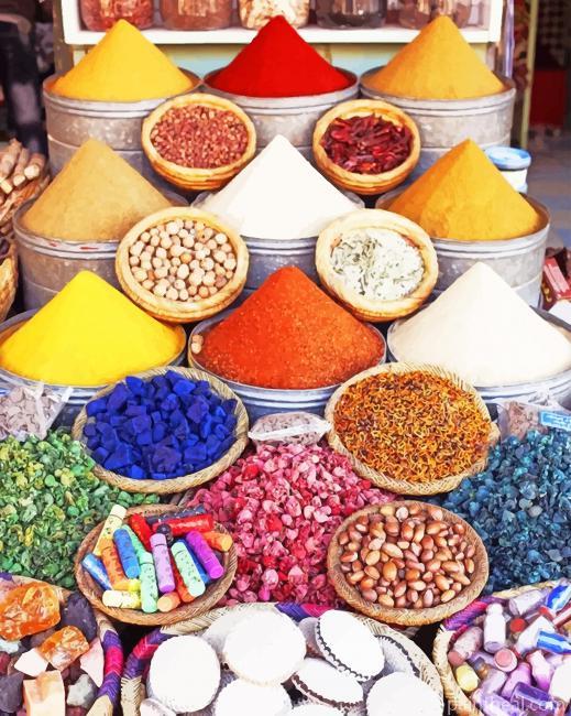 Moroccan Spices Painting By Numbers Kits