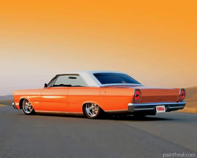 Orange Slammed 66 Ford Galaxie NEW Painting By Numbers Kits