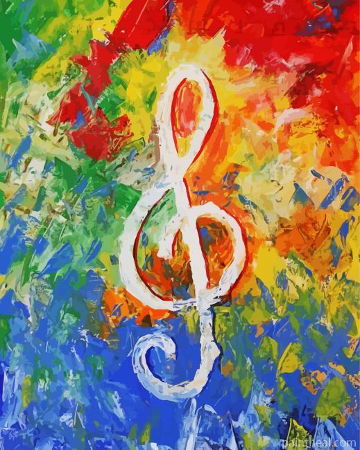 Abstract Treble Clef Painting By Numbers Kits
