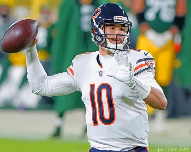 Mitchell Trubisky Chicago Bears Painting By Numbers Kits