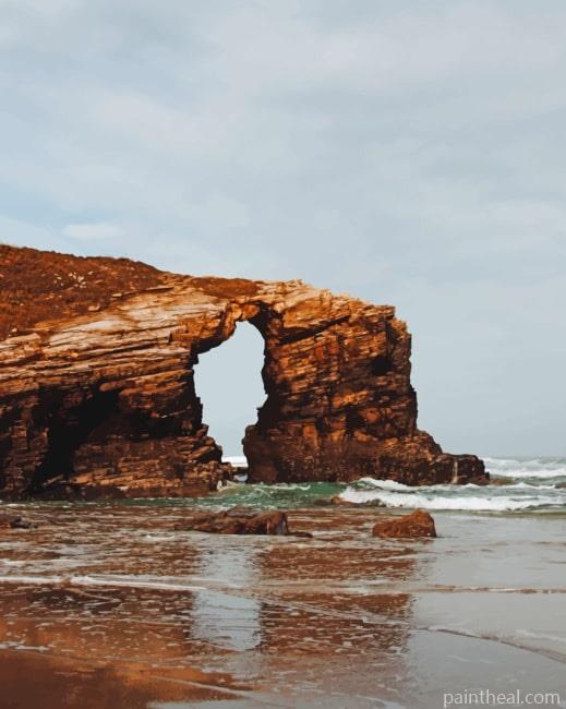 Natural Arch Catedrais Beach Painting By Numbers Kits