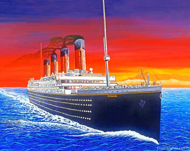Titanic Ship Art Painting By Numbers Kits