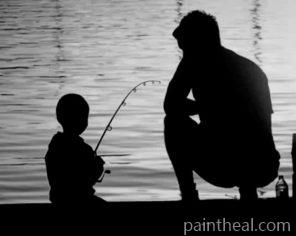 Dad Teaching His Son Fishing – 5D Diamond Painting Painting By Numbers Kits