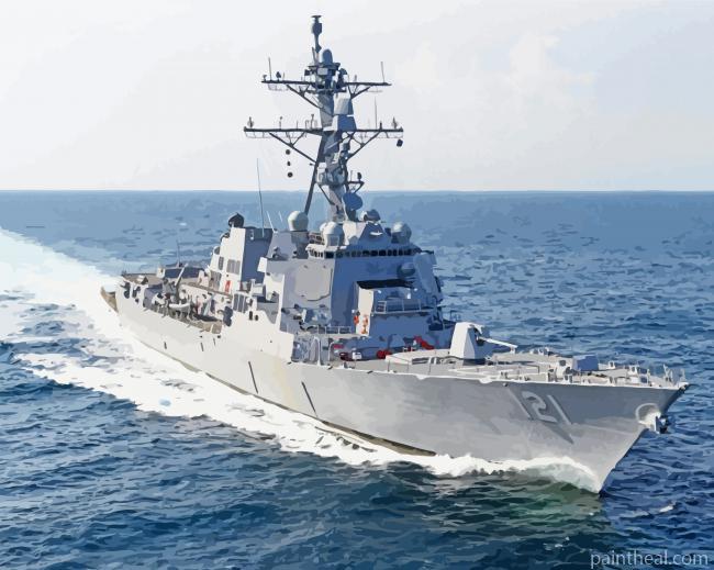 Navy Destroyer Painting By Numbers Kits
