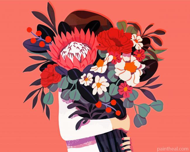 Bouquet of Flower Illustrations Painting By Numbers Kits