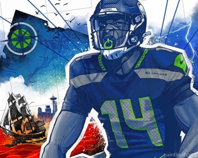 Seahawks Player Painting By Numbers Kits