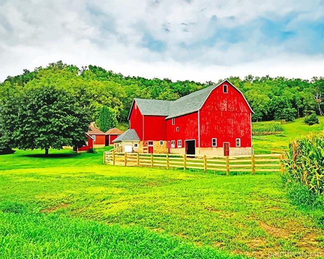 Green Farm NEW Painting By Numbers Kits
