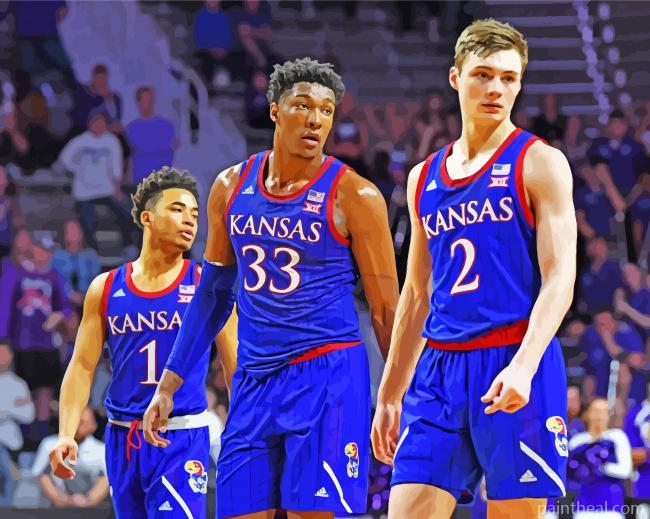 Kansas Jayhawks Mens Basketball Painting By Numbers Kits