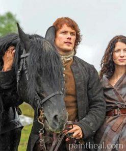 Outlander Jamie Claire Horse Painting By Numbers Kits