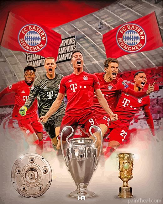 Football Club FC Bayern Munchen Players Painting By Numbers Kits