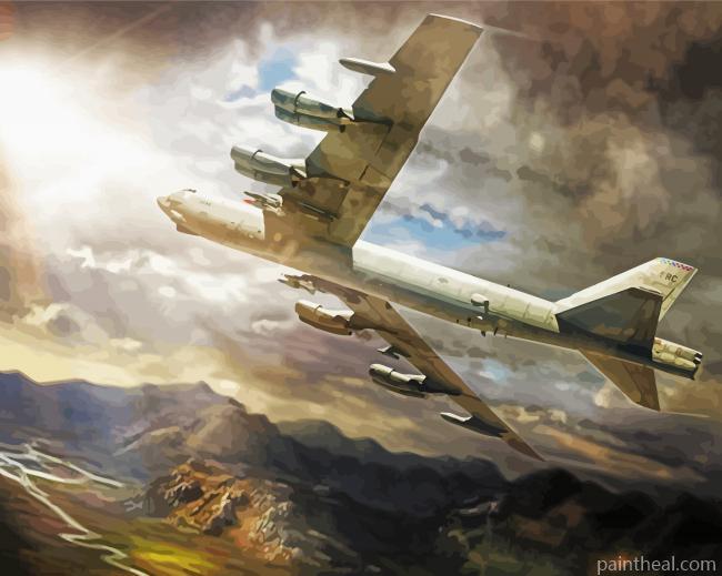 Boeing B-52 Stratofortress Bomber Art Painting By Numbers Kits
