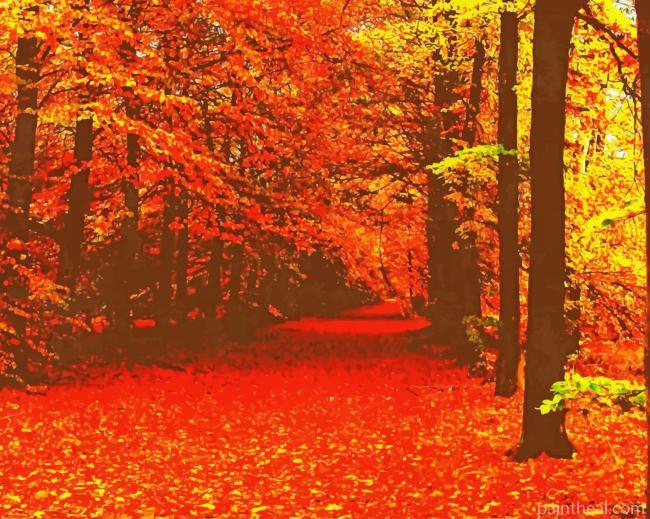 Autumn Aesthetic Forest Painting By Numbers Kits
