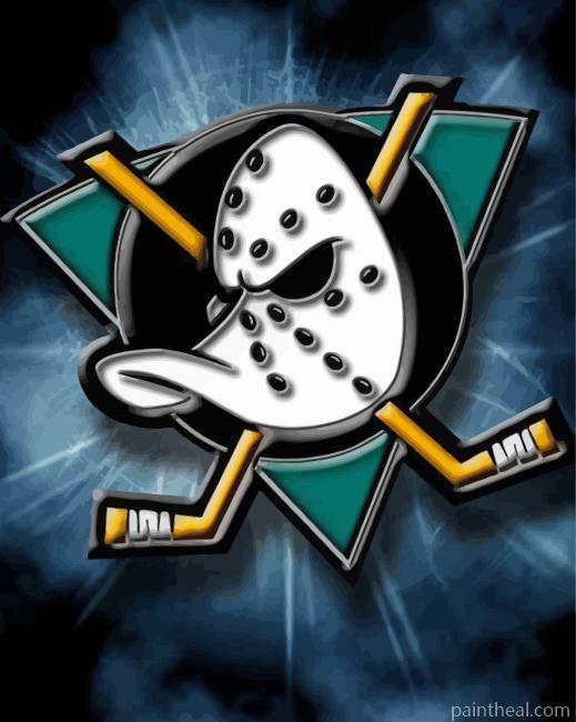 Aesthetic Mighty Ducks Logo Painting By Numbers Kits
